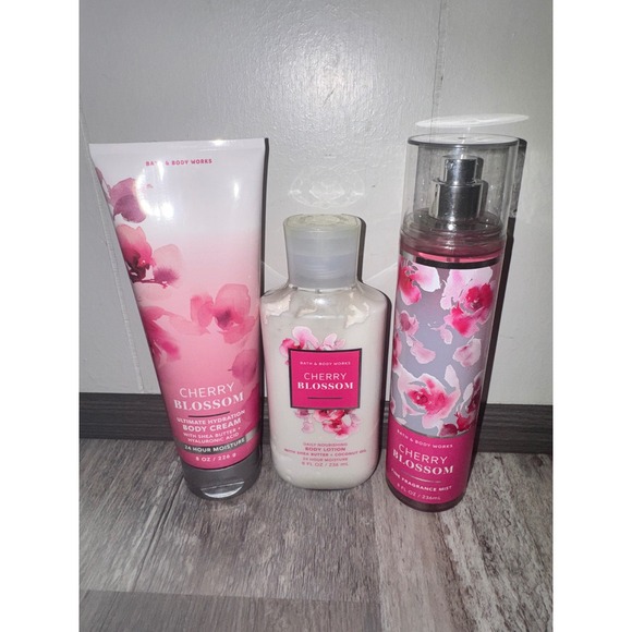 Bath & Body Works Other - Bath&Body Works Cherry Blossom Hydration Body Cream Fragrance Mist Lotion Set